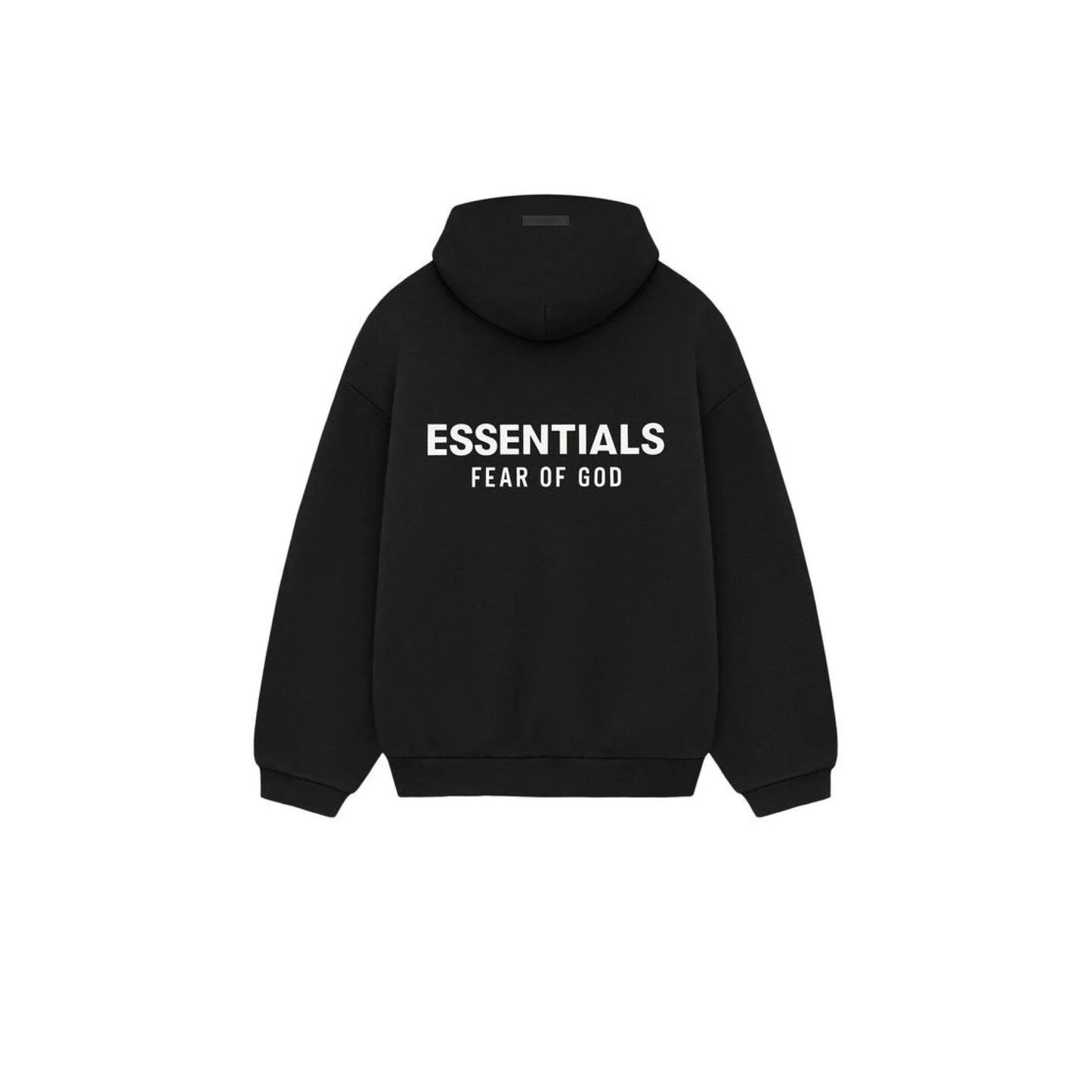 Fear of God Essentials Zip-Up Hoodie Jet Black (SS25)