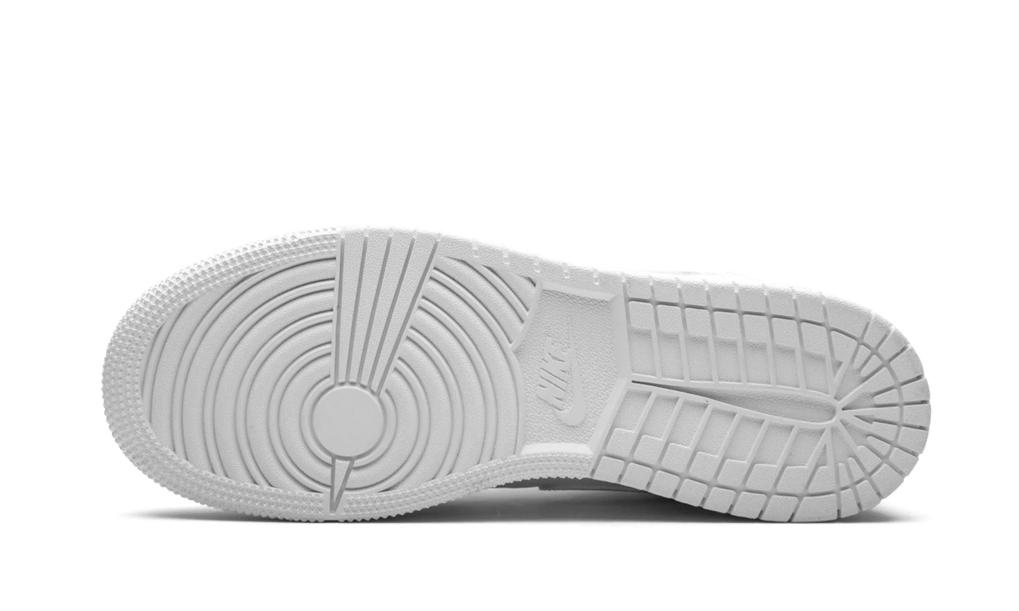 Jordan 1 Mid "Triple White Tumbled Leather"
