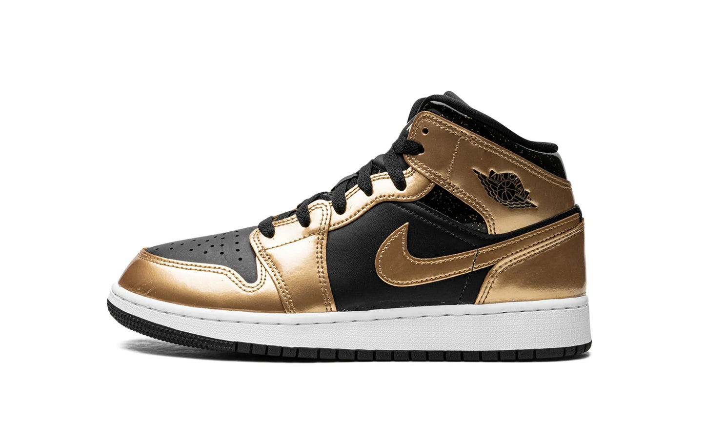 Jordan 1 mid ''Metallic Gold Black''