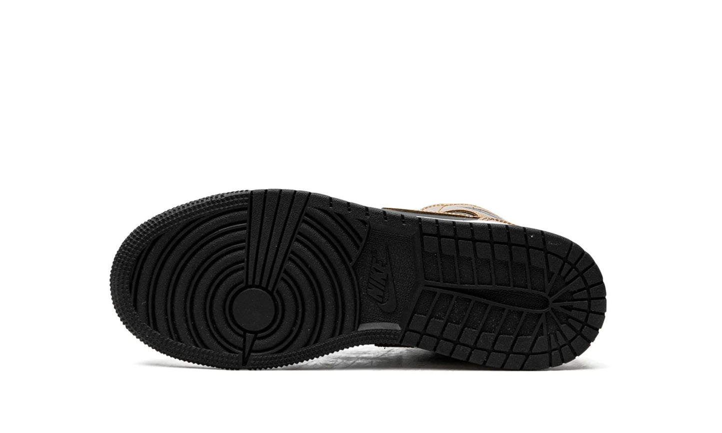 Jordan 1 mid ''Metallic Gold Black''