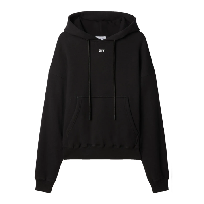 Off White Hoodie Plain Black