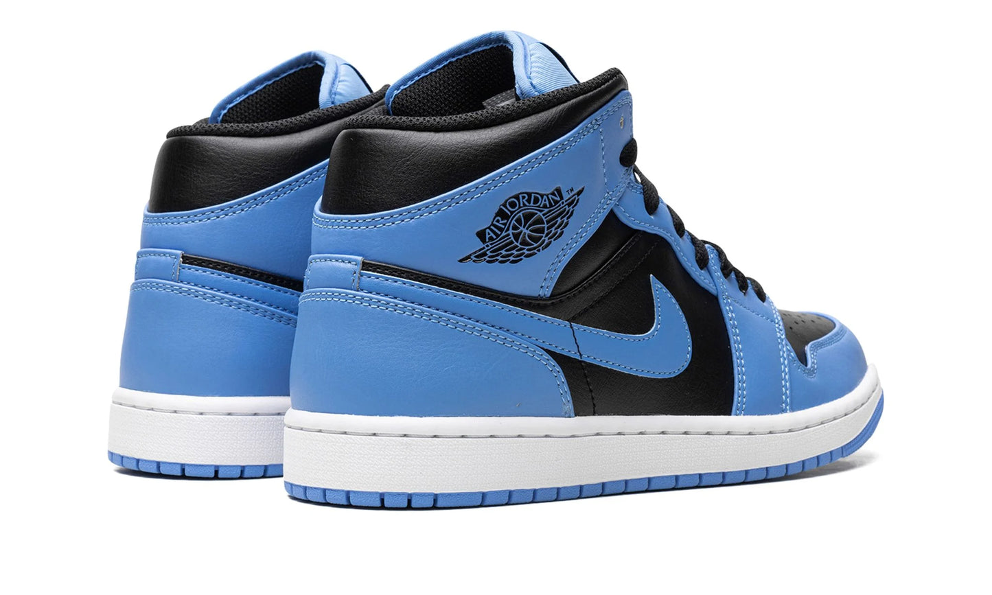 Jordan 1 Mid "University Blue Black"