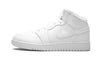 Jordan 1 Mid "Triple White Tumbled Leather"