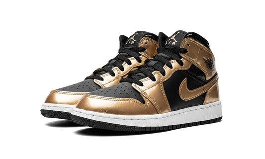 Jordan 1 mid ''Metallic Gold Black''