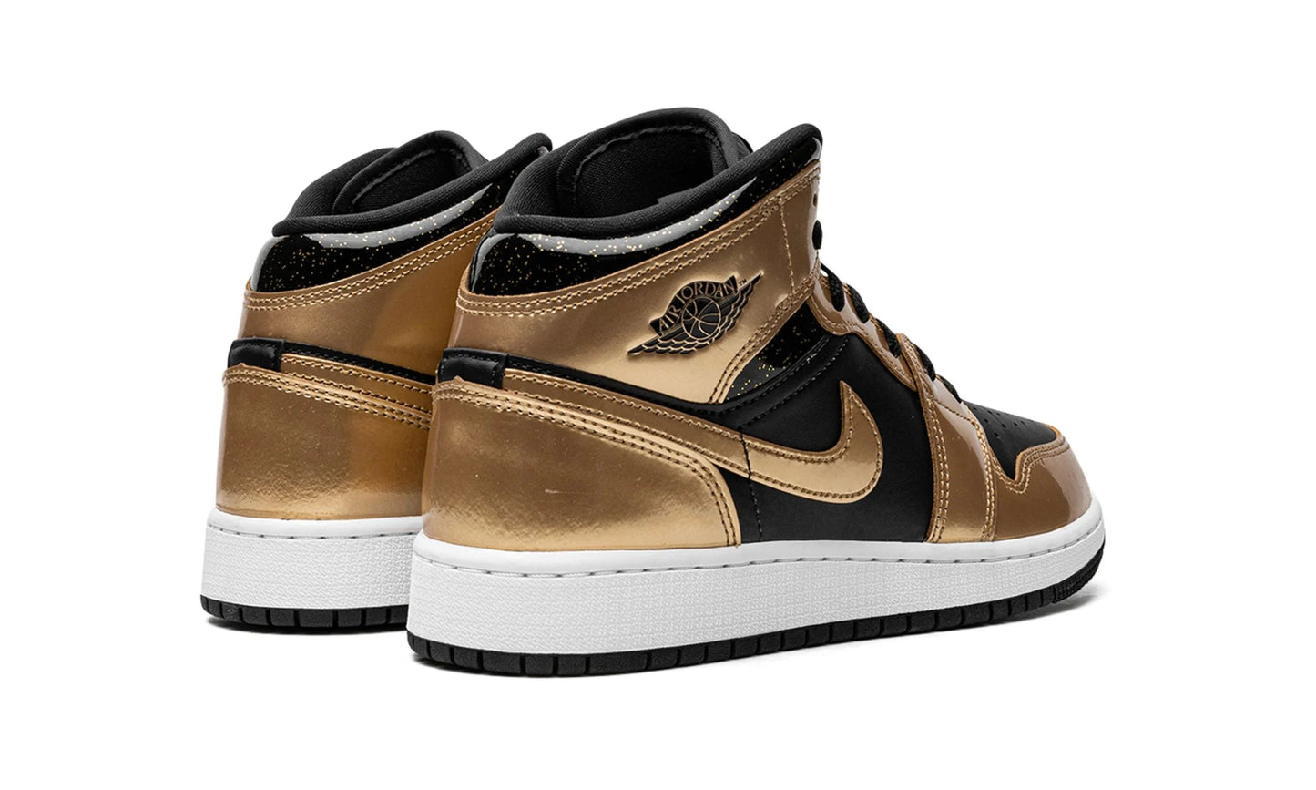 Jordan 1 mid ''Metallic Gold Black''