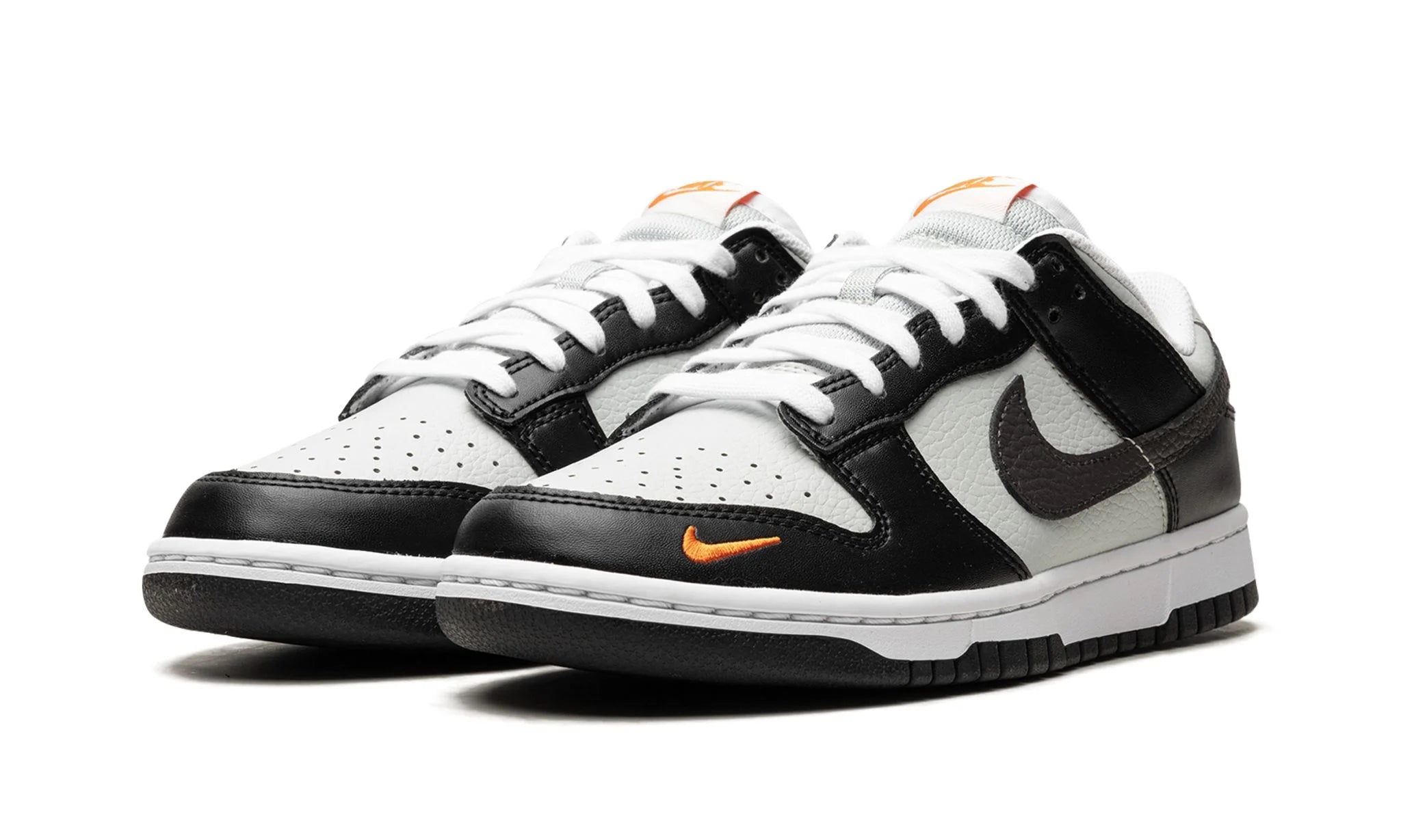 Nike Dunk Low "Black Total Orange Mini Swoosh"